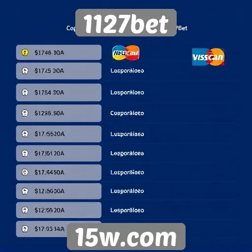 Exploração das opções de pagamento disponíveis no 1127bet